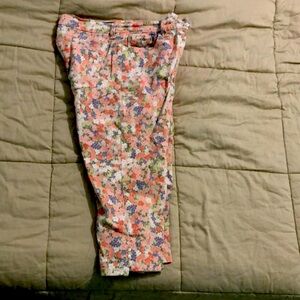 Floral Pattern Pants, Gloria Vanderbilt Amanda Line
